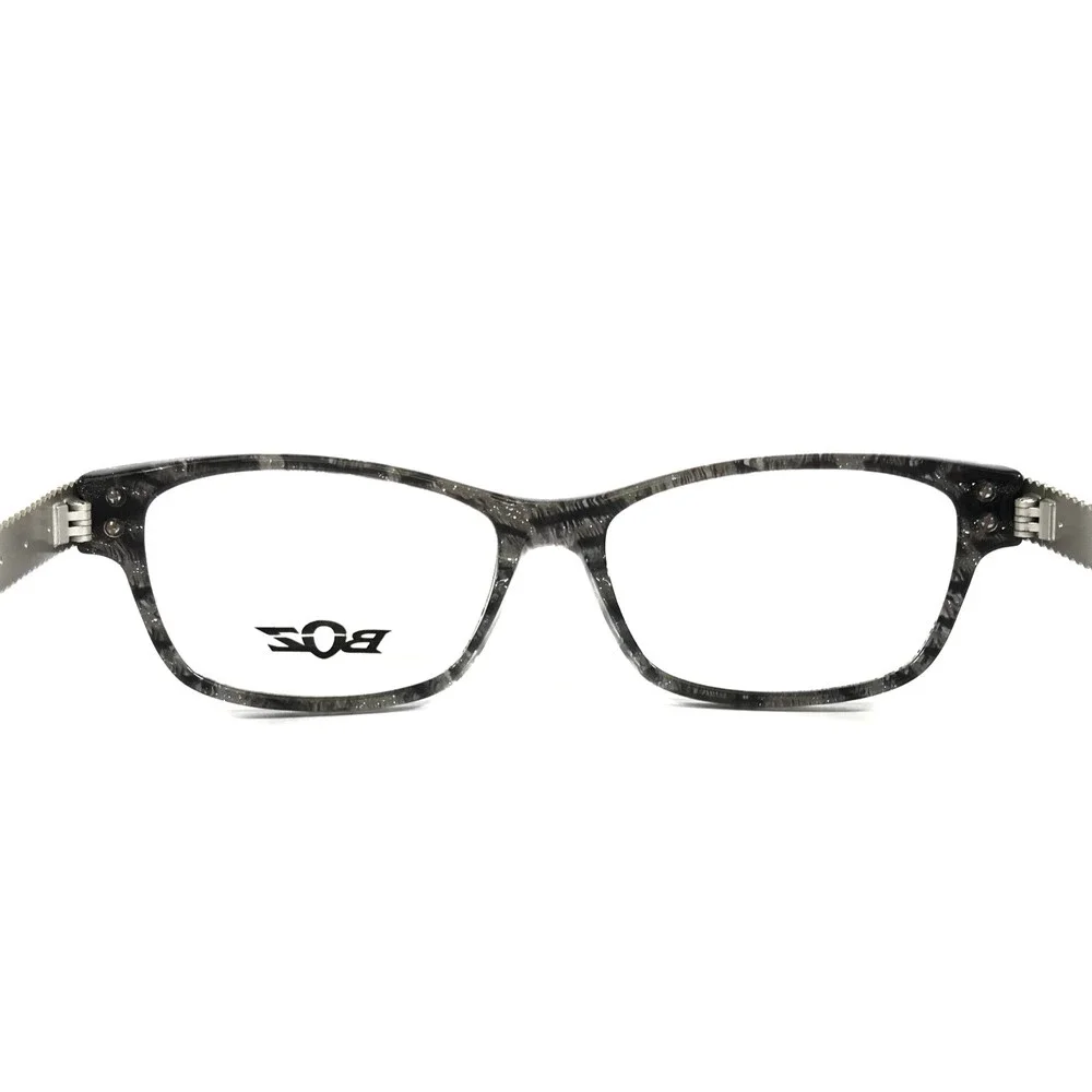 BOZ Eyeglasses Frames ZIGGY 0013 Grey Marble Black Silver Argyle Arms 53-15-137